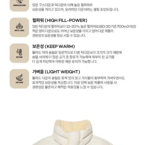 [BUNJANG] Kodak Brownie Short Padded Jacket Ivory (M Size) / 코닥 브라우니 숏패딩 아이보리 m사이즈