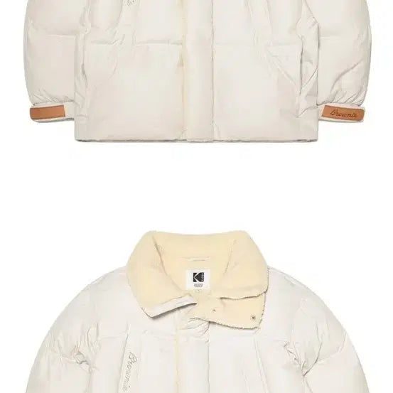 [BUNJANG] Kodak Brownie Short Padded Jacket Ivory (M Size) / 코닥 브라우니 숏패딩 아이보리 m사이즈