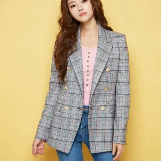 [BUNJANG] Egoist Check Jacket (Size 66) / 에고이스트 Egoist 체크 자켓 66사이즈