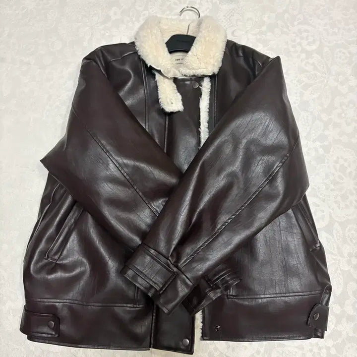 [BUNJANG] Blackup Mink Half Leather Jacket / 밍크 하프 레더자켓 브라운
