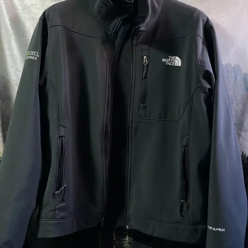 [BUNJANG] 100 M Black Windbreaker Jacket / 100 M 노스페이스 블랙 바람막이 집업 자켓