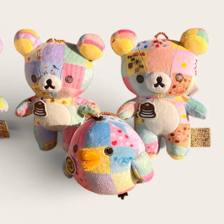 [BUNJANG] Rilakkuma 20th Anniversary Patchwork Doll Keyring / 리락쿠마 20주년 패치워크 인형 키링