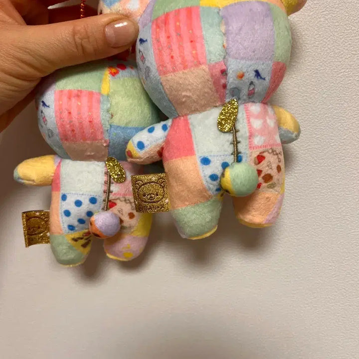 [BUNJANG] Rilakkuma 20th Anniversary Patchwork Doll Keyring / 리락쿠마 20주년 패치워크 인형 키링