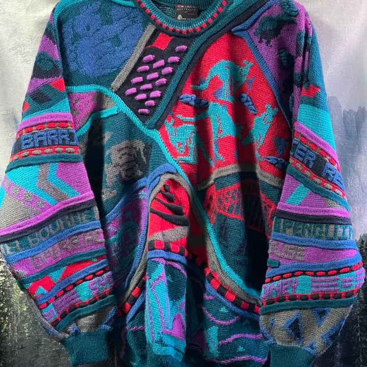 [BUNJANG] EMAROO Vintage Australian Pattern Knit Sweater / 105) EMAROO 빈티지 호주 패턴 니트 스웨터