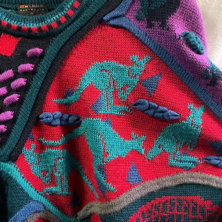 [BUNJANG] EMAROO Vintage Australian Pattern Knit Sweater / 105) EMAROO 빈티지 호주 패턴 니트 스웨터
