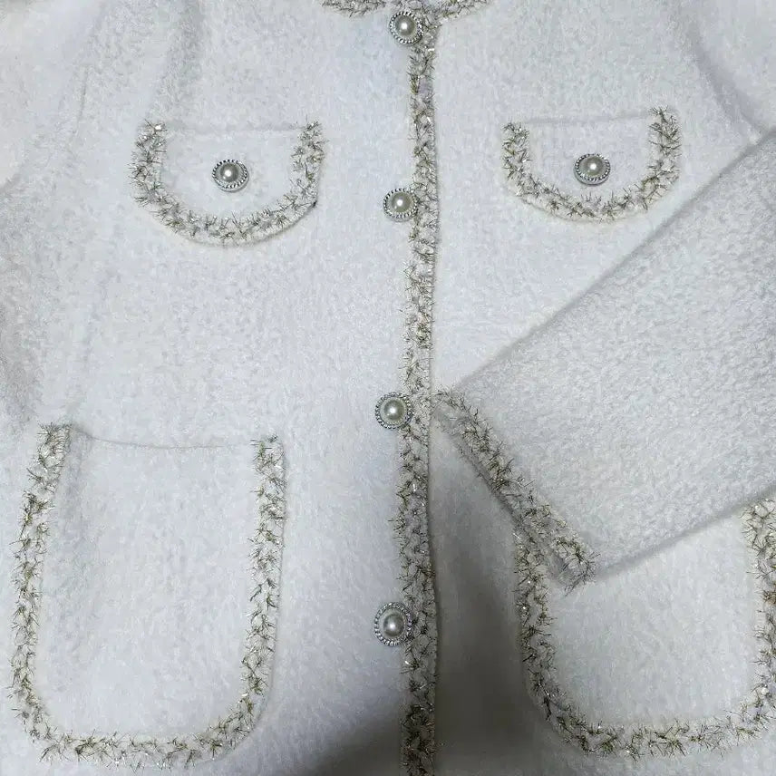 [BUNJANG] Tweed Knit Cardigan Jacket / 예쁜 트위드 니트 가디건 자켓.새상품