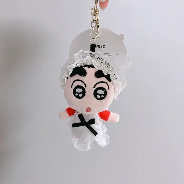 [BUNJANG] Unknown Made-to-Order Doll Keyring / 짱구 메이드복 인형 키링 / 새상품