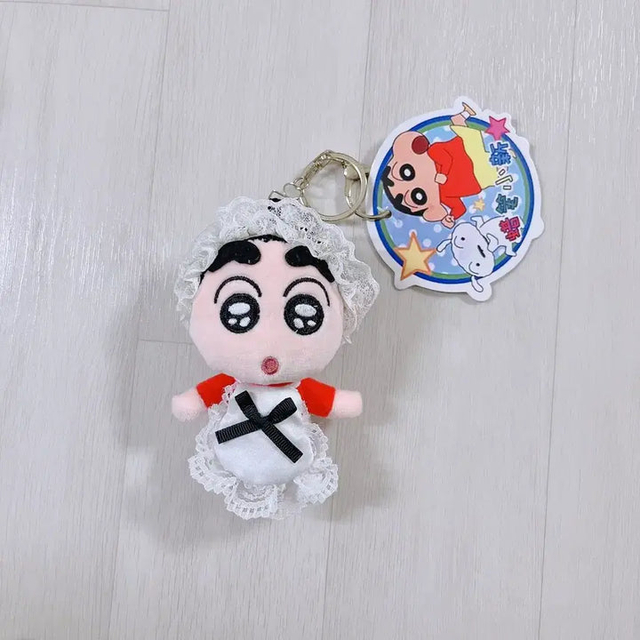 [BUNJANG] Unknown Made-to-Order Doll Keyring / 짱구 메이드복 인형 키링 / 새상품