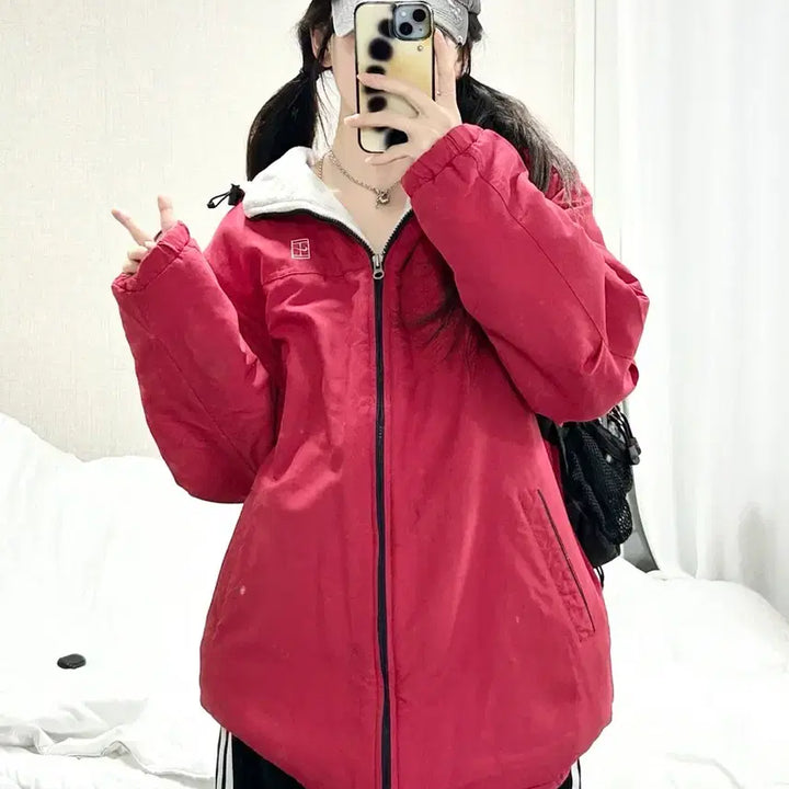 [BUNJANG] Nike 00s Big Logo Reversible Padded Jacket / 나이키 00s 빅로고 리버시블 누빔점퍼