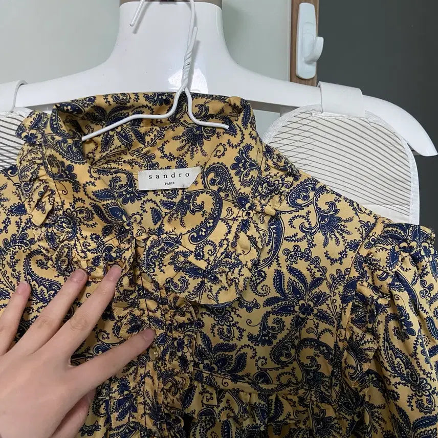 [BUNJANG] Sandro Paisley Silk Dress / Sandro 산드로 페이즐리 실크 원피스 (36)