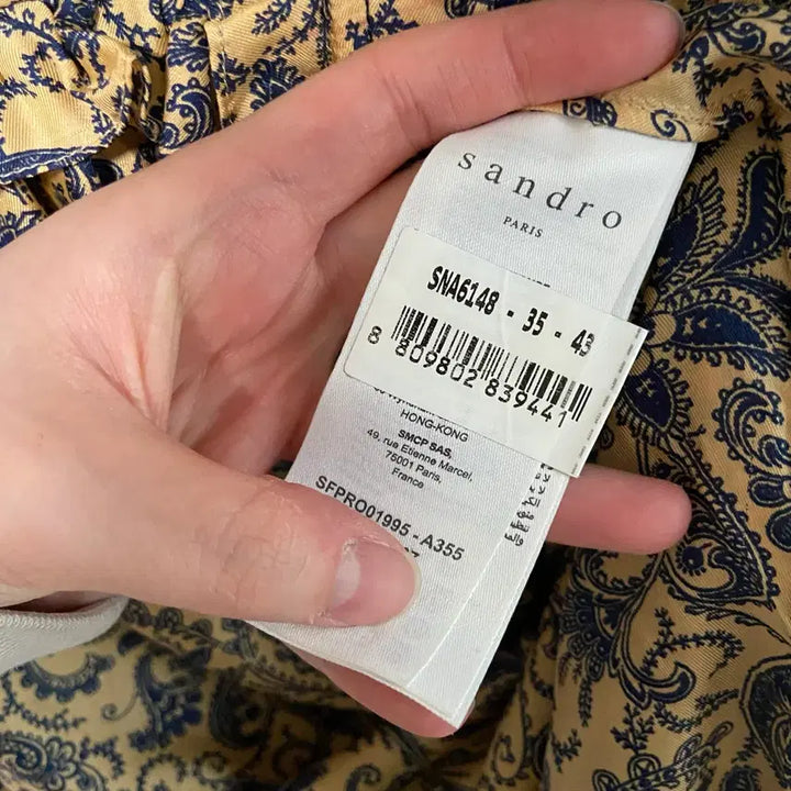 [BUNJANG] Sandro Paisley Silk Dress / Sandro 산드로 페이즐리 실크 원피스 (36)