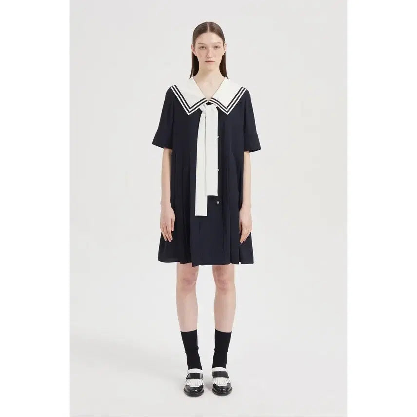 [BUNJANG] Lucky Chouette Sailor Collar Dress / 럭키슈에뜨 세일러 카라 원피스 팝니다