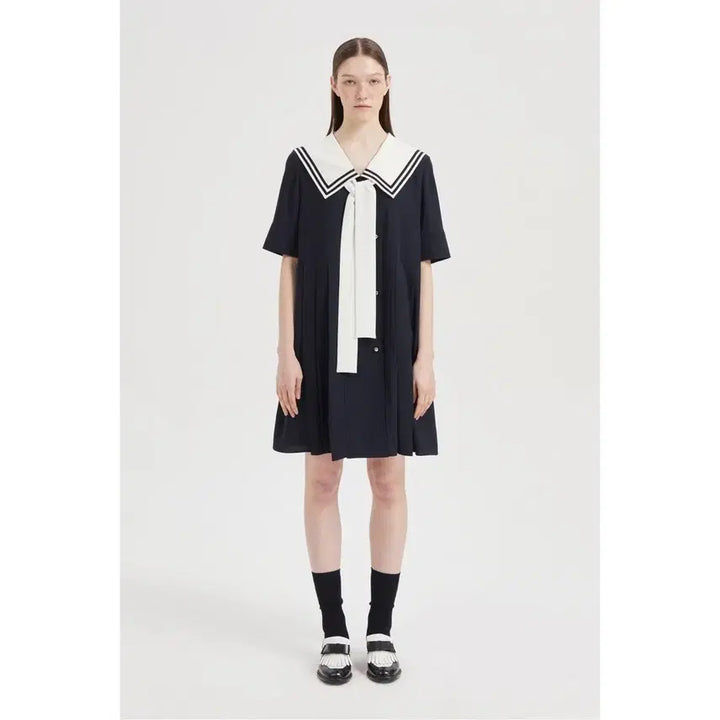[BUNJANG] Lucky Chouette Sailor Collar Dress / 럭키슈에뜨 세일러 카라 원피스 팝니다