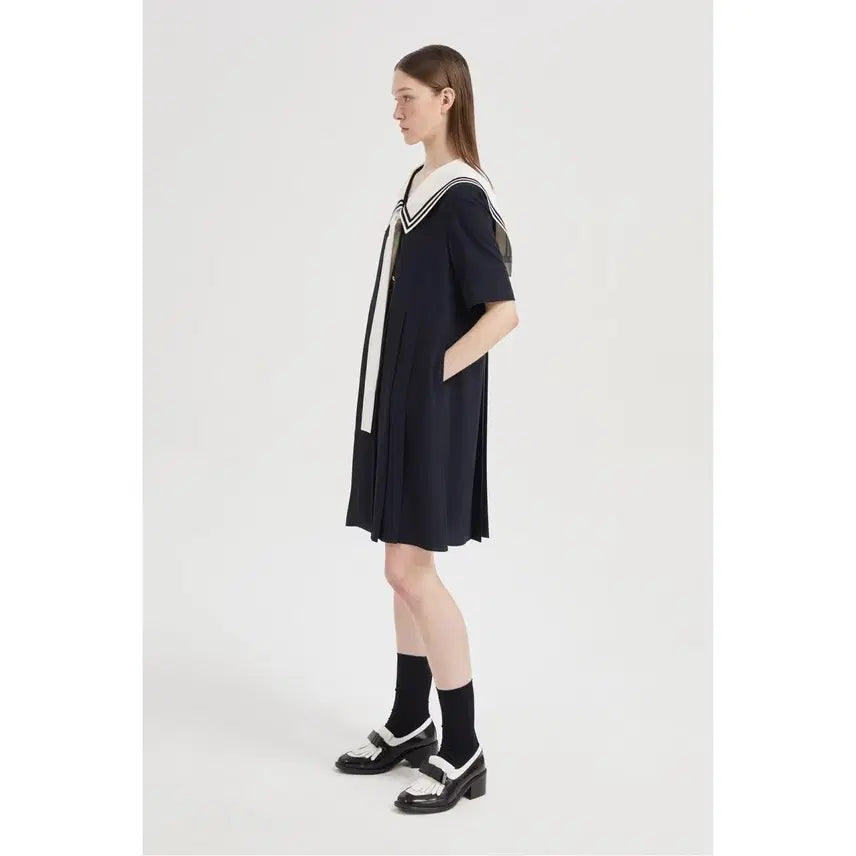 [BUNJANG] Lucky Chouette Sailor Collar Dress / 럭키슈에뜨 세일러 카라 원피스 팝니다