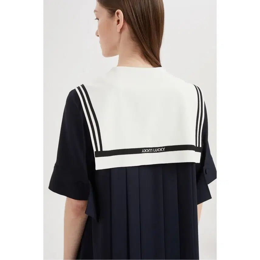 [BUNJANG] Lucky Chouette Sailor Collar Dress / 럭키슈에뜨 세일러 카라 원피스 팝니다