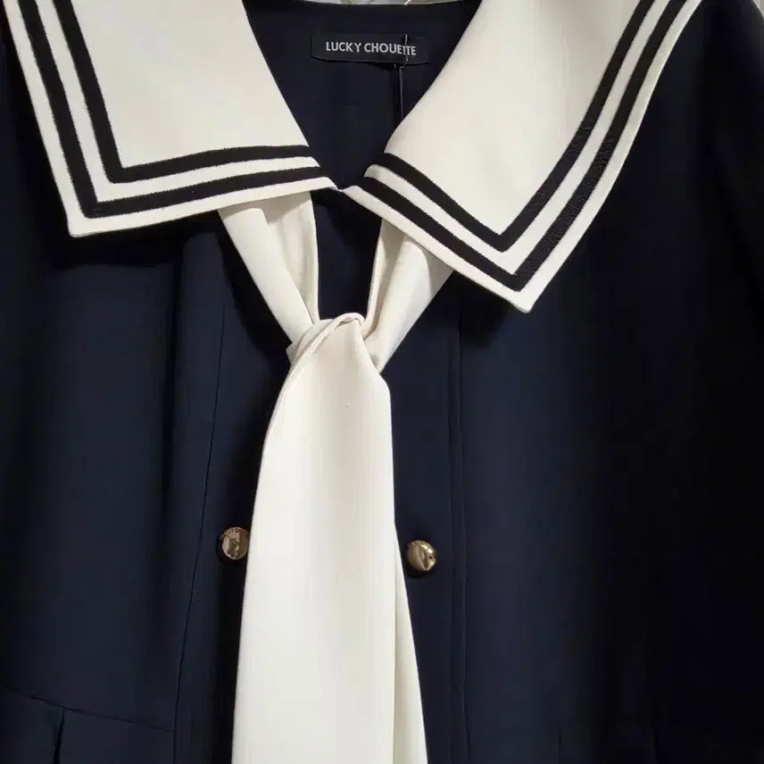 [BUNJANG] Lucky Chouette Sailor Collar Dress / 럭키슈에뜨 세일러 카라 원피스 팝니다