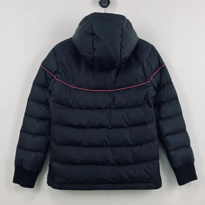 [BUNJANG] Onitsuka Tiger Pink Trim Hooded Down Padded Jacket / 오니츠카 타이거[Onitsuka Tiger] 핑크 배색 후드 다운 패딩