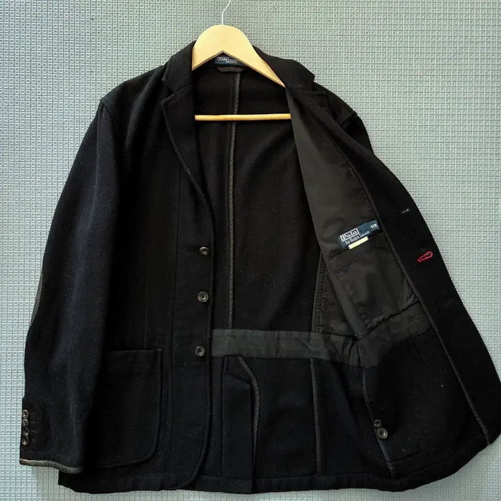[BUNJANG] Polo Ralph Lauren Black Hunting Blazer Jacket / 폴로 랄프로렌 엘보패치 블랙 헌팅 블레이저 자켓