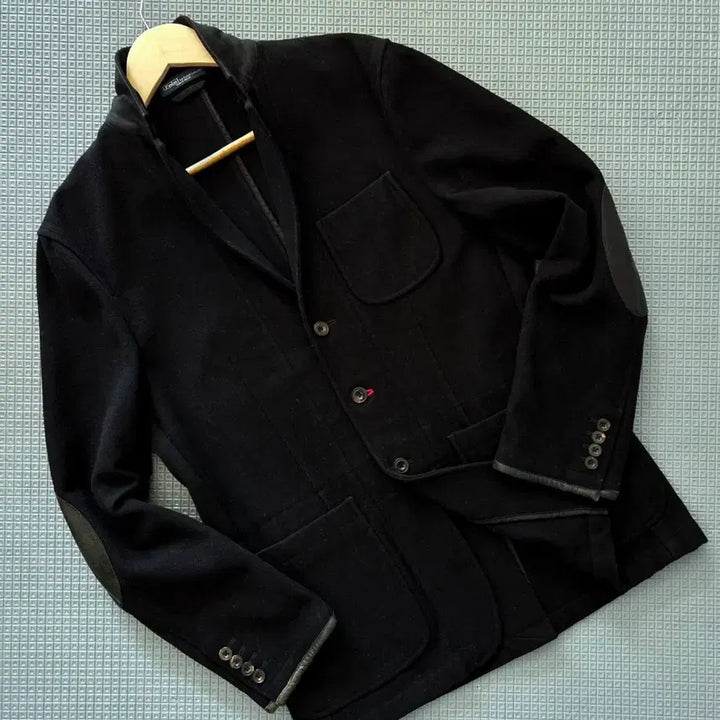 [BUNJANG] Polo Ralph Lauren Black Hunting Blazer Jacket / 폴로 랄프로렌 엘보패치 블랙 헌팅 블레이저 자켓