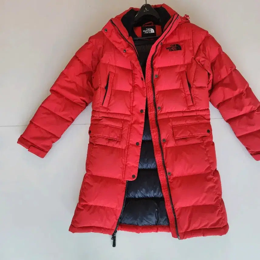 [BUNJANG] The North Face Women's Long Padded Jacket (Red) / 노스페이스 여성 롱패딩 85(M) 레드