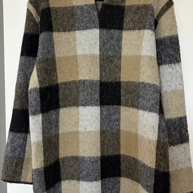 [BUNJANG] List Check Pattern Wool Knit Sweater / 리스트 체크 패턴 울 니트