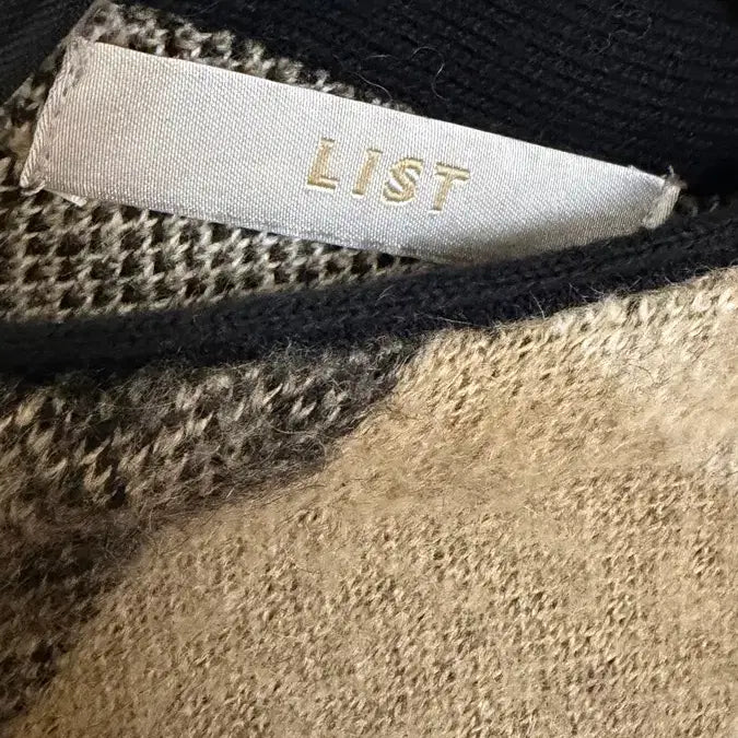 [BUNJANG] List Check Pattern Wool Knit Sweater / 리스트 체크 패턴 울 니트