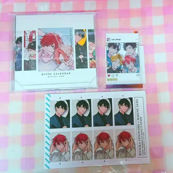 [BUNJANG] Given 2026 Calendar + POB Stickers + 2 Clear Sheets / [미개봉] 기븐 캘린더 2026 (+스티커특전) + 클리어시트 2종