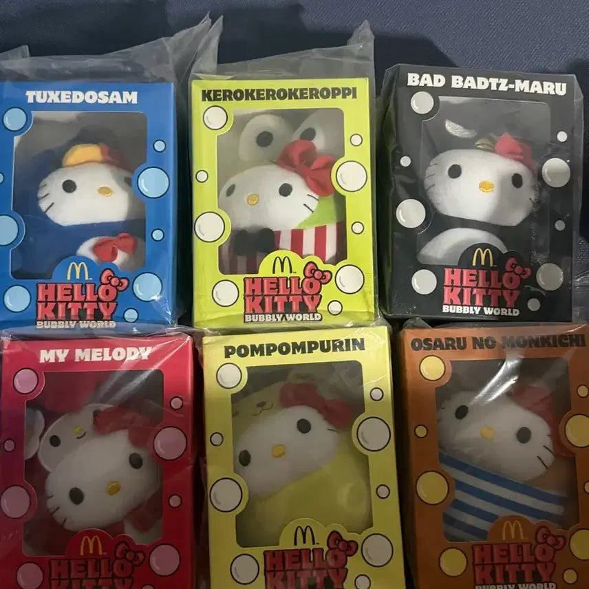 [BUNJANG] McDonald's Hello Kitty Bubbly World Doll Bundle Set / 맥도날드 헬로키티 버블리월드 인형 풀세트