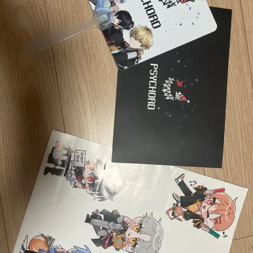 [BUNJANG] Psycho 1st Anniversary Cafe Sticker and Fan / 싸이코드 1주년 카페 스티커 부채