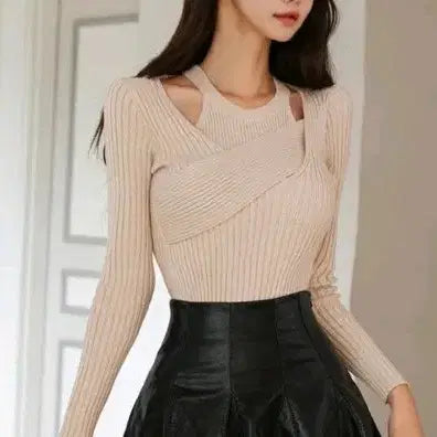 [BUNJANG] Halter Neck Knit Set / s) 홀터넥 니트 세트 새상품