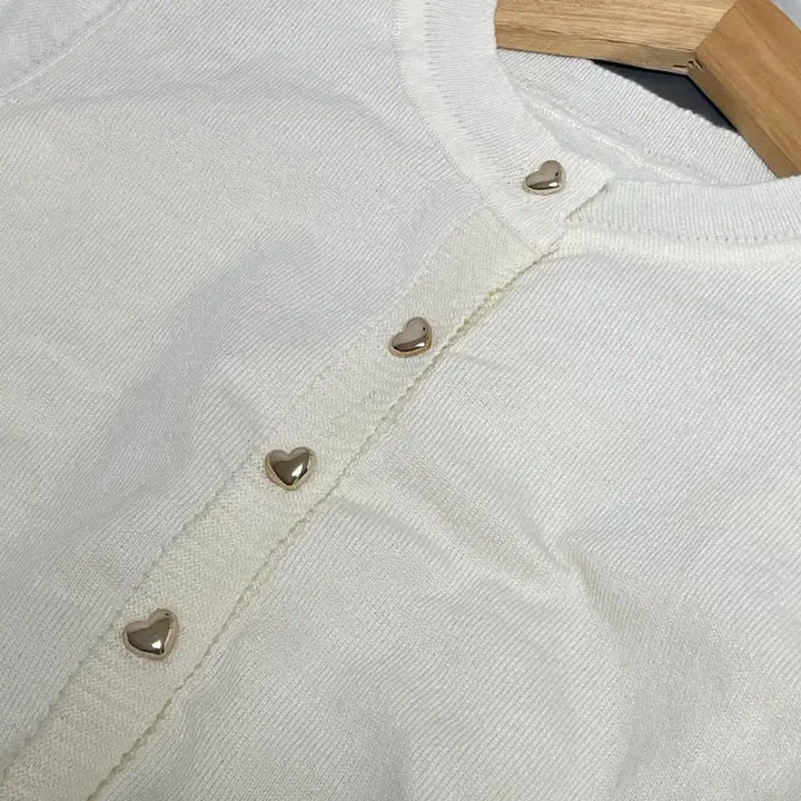 [BUNJANG] Heart Button Cardigan / 새상품 하트버튼 가디건