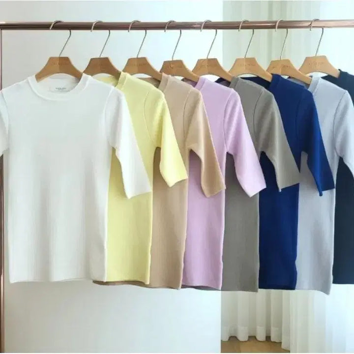 [BUNJANG] Soo &amp; June May Round Knit Top / 수앤준 메이5부 라운드 니트 미착용 새상품