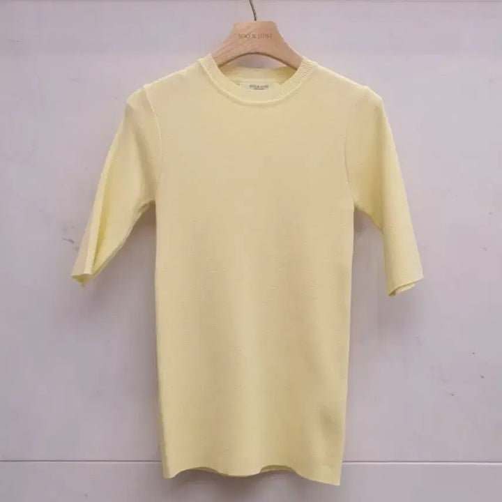 [BUNJANG] Soo &amp; June May Round Knit Top / 수앤준 메이5부 라운드 니트 미착용 새상품