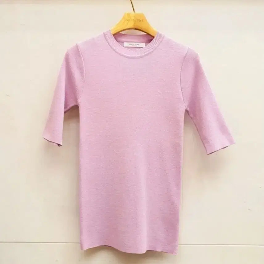 [BUNJANG] Soo &amp; June May Round Knit Top / 수앤준 메이5부 라운드 니트 미착용 새상품