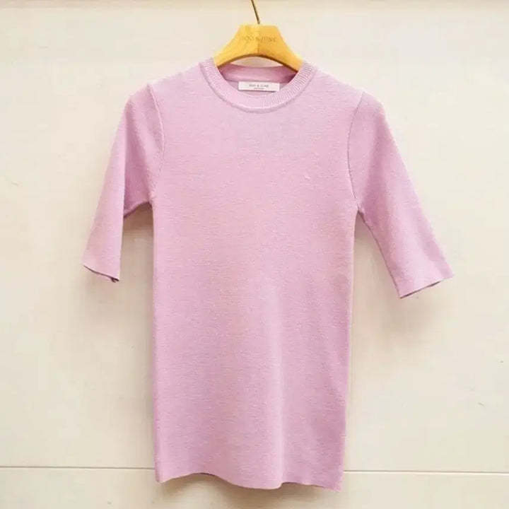 [BUNJANG] Soo &amp; June May Round Knit Top / 수앤준 메이5부 라운드 니트 미착용 새상품