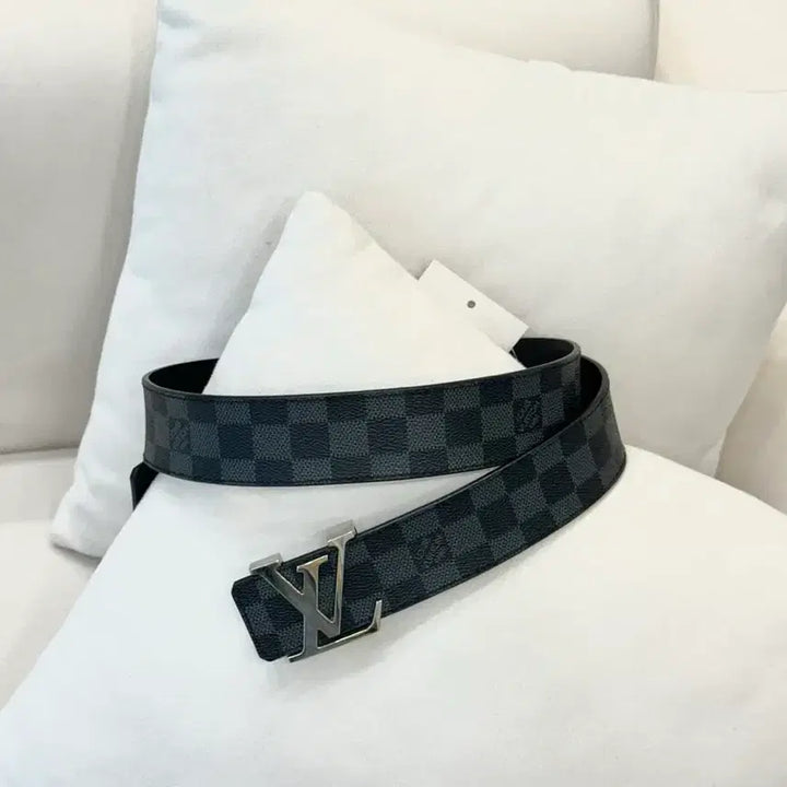 [BUNJANG] Louis Vuitton Damier Graphite Initiales Belt / 루이비통 LV 이니셜 다미에 그라피트 벨트 (정품)