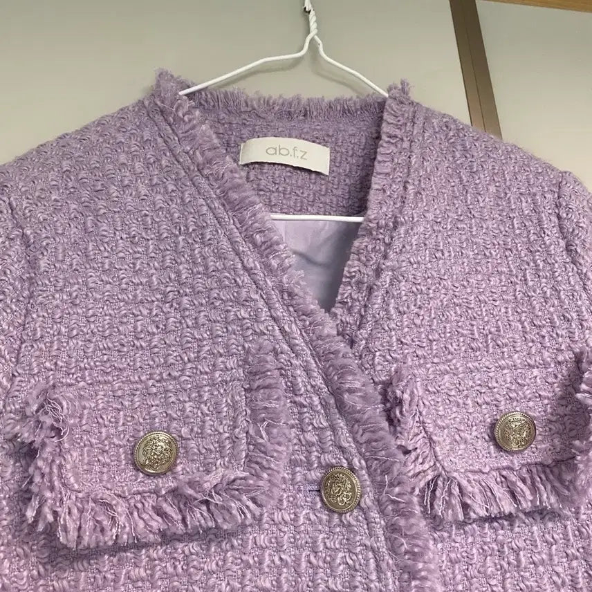 [BUNJANG] Ab.f.z Lavender Frill Jacket (Size 55-66) / Ab.f.z 브랜드 고급 자켓 55-66 사이즈 정도
