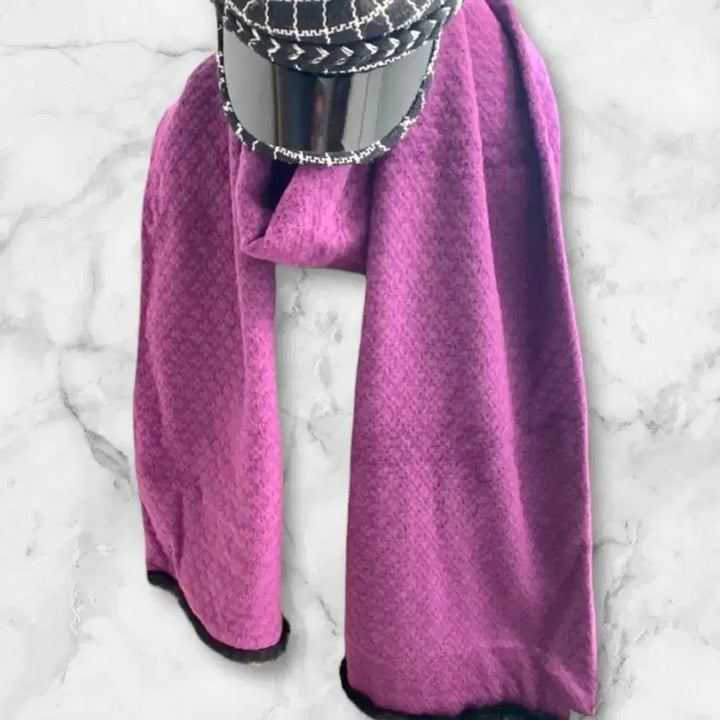 [BUNJANG] Mink Fur Trimmed Cape Muffler / 거의 새상품 고급 밍크 장식 모 케이프 머플러