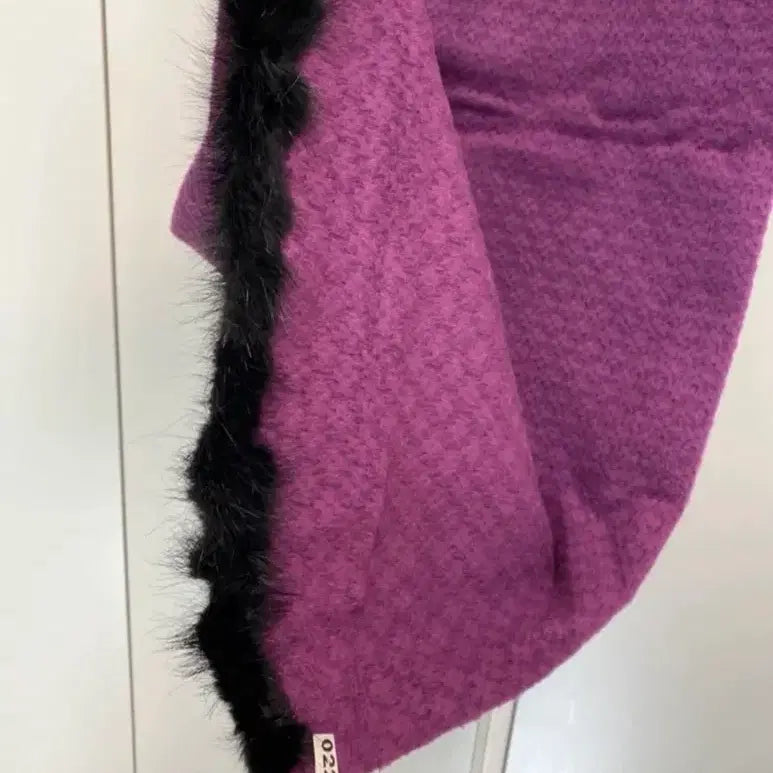 [BUNJANG] Mink Fur Trimmed Cape Muffler / 거의 새상품 고급 밍크 장식 모 케이프 머플러
