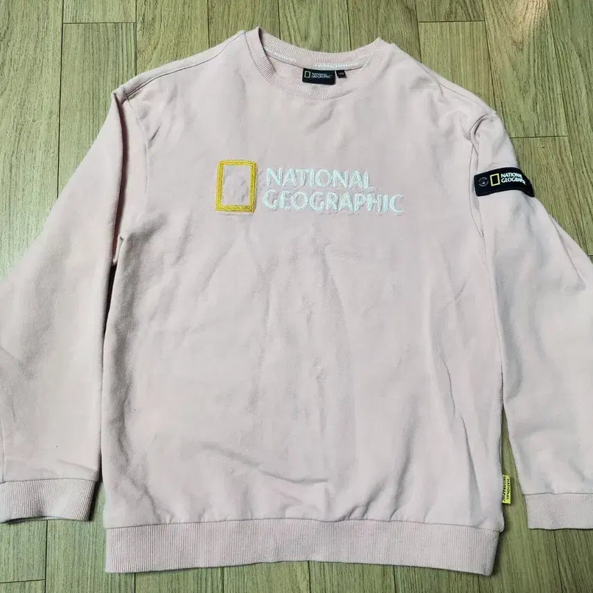 [BUNJANG] National Geographic Pink Sweatshirt / 내셔널지오그래픽 핑크 맨투맨 티셔츠