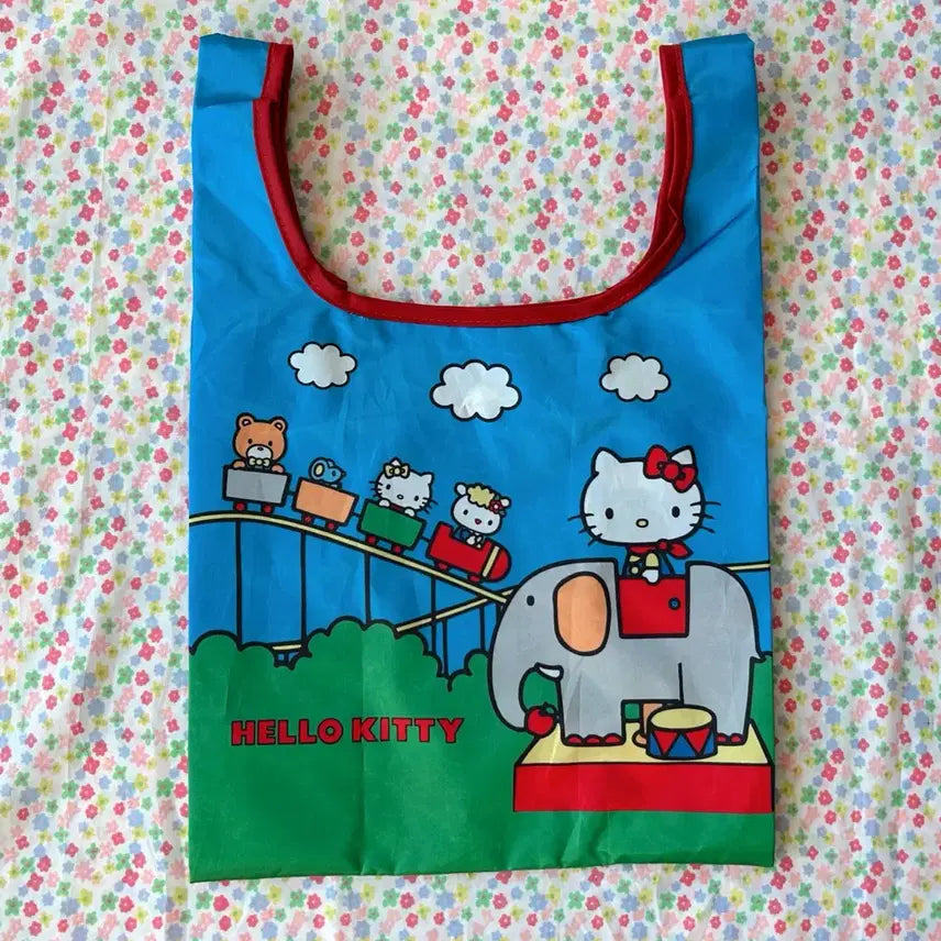 [BUNJANG] Sanrio Hello Kitty Playland Eco Bag / 산리오헬로키티장바구니 키티놀이동산에코백