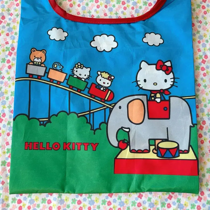 [BUNJANG] Sanrio Hello Kitty Playland Eco Bag / 산리오헬로키티장바구니 키티놀이동산에코백
