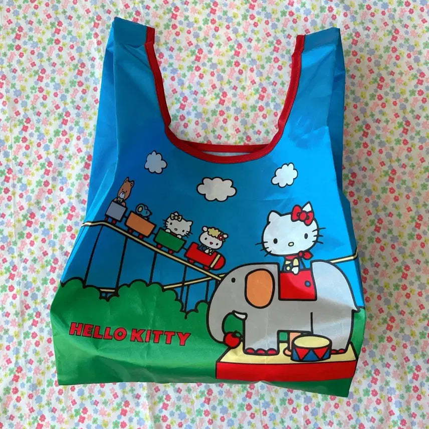 [BUNJANG] Sanrio Hello Kitty Playland Eco Bag / 산리오헬로키티장바구니 키티놀이동산에코백