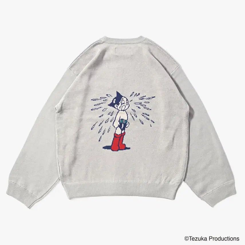 [BUNJANG] Atom Limited Edition Embroidered Knit Sweater / 아톰 한정판 우는 모습 자수 니트 스웨터