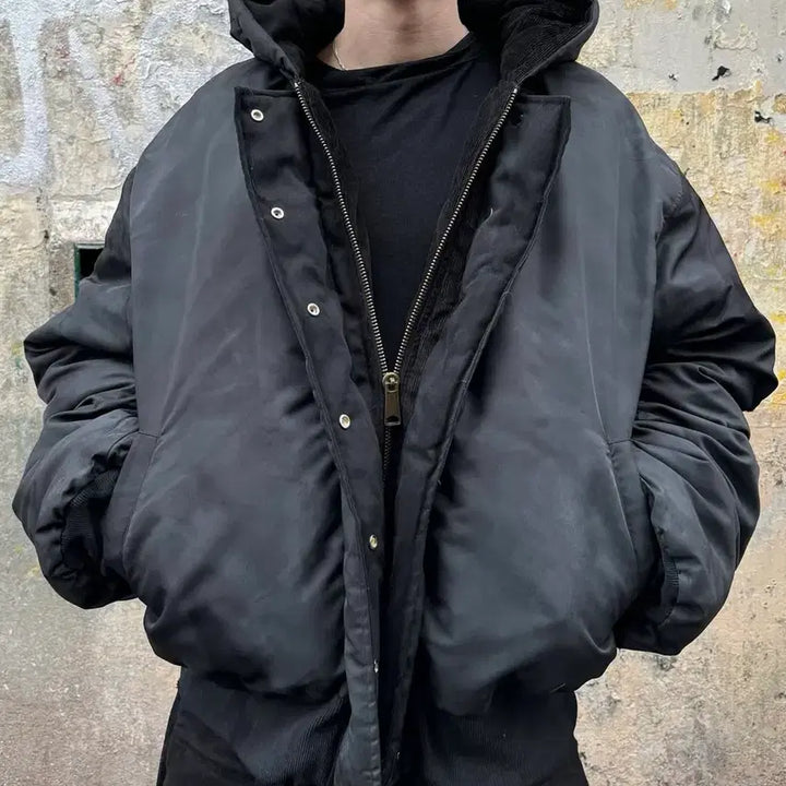 [BUNJANG] NOFAITHSTUDIO Onyx Black Bomber Jacket / 노페이스 스튜디오 오닉스 블랙 봄버 자켓 nofaithstudio