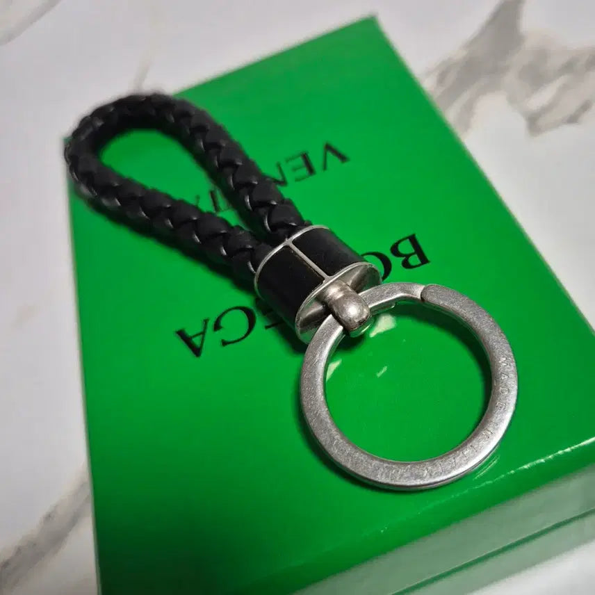 [BUNJANG] Bottega Veneta Intrecciato Leather Keyring Key Holder / (정품) 보테가베네타 인트레치아토 가죽 키링 키홀더