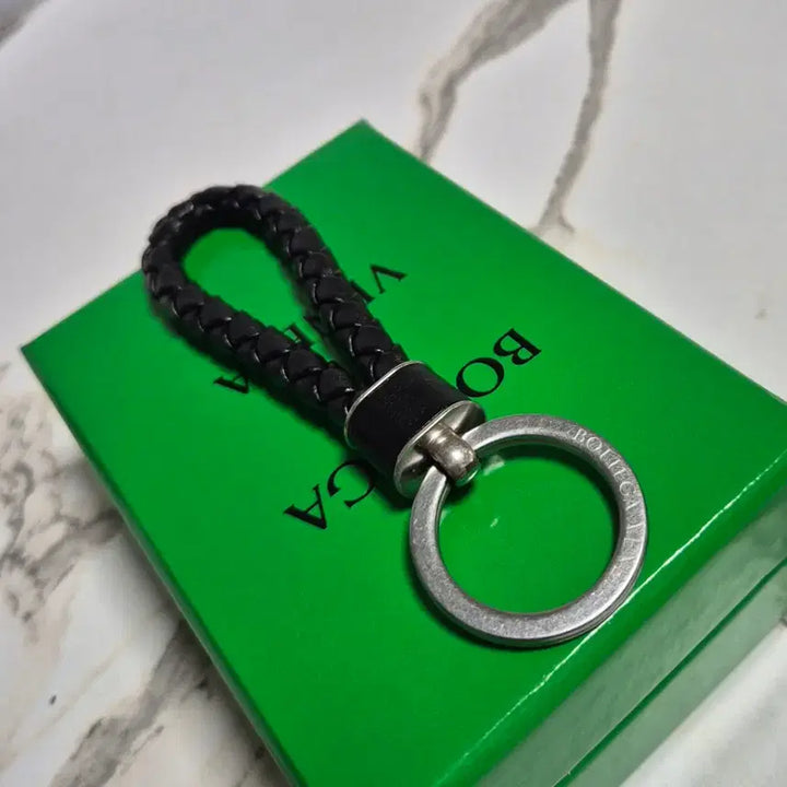 [BUNJANG] Bottega Veneta Intrecciato Leather Keyring Key Holder / (정품) 보테가베네타 인트레치아토 가죽 키링 키홀더