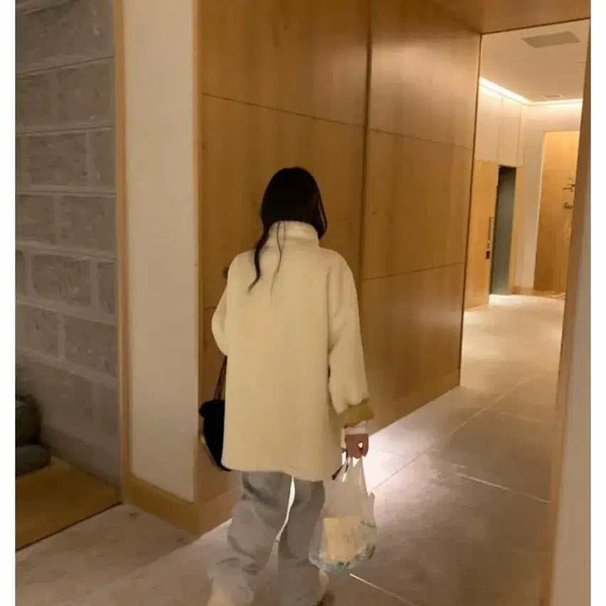 [BUNJANG] Onedmin Camel Faux Shearling Jacket / 온드민 무스탕