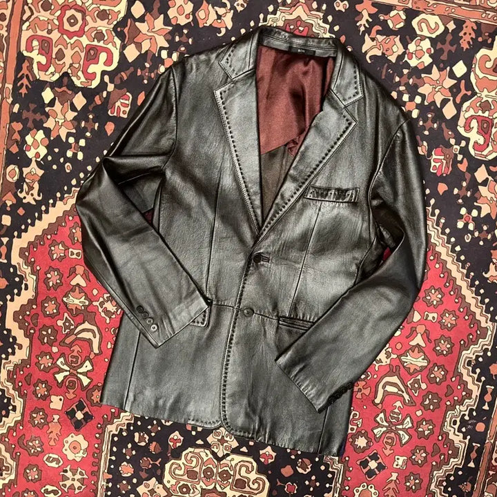 [BUNJANG] Bon Leather Blazer Jacket / 654/(M-L) Bon 가죽자켓 레더자켓 가죽마이 블레이져 블레이저