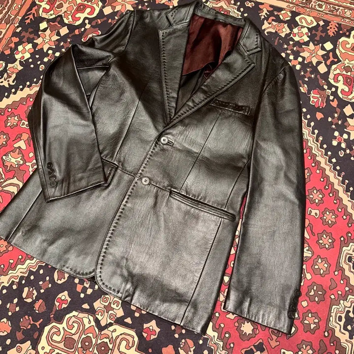 [BUNJANG] Bon Leather Blazer Jacket / 654/(M-L) Bon 가죽자켓 레더자켓 가죽마이 블레이져 블레이저